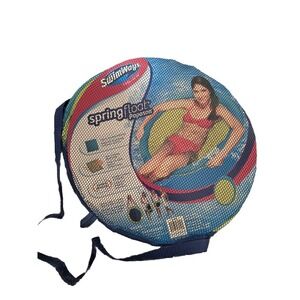 New SwimWays Spring Float Papasan Mesh Float Pool or Lake Blue/ Green New
